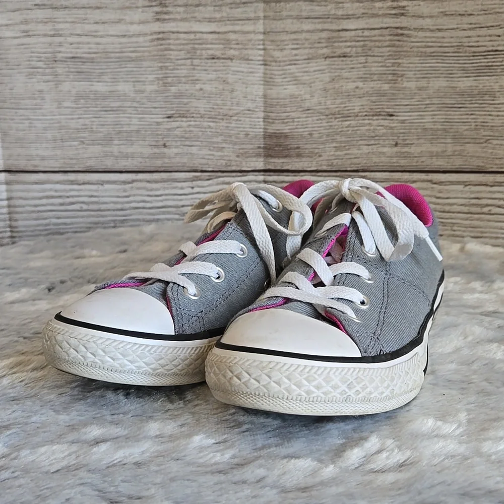 Converse Grey/White Sneakers, Little Girls Size 2, Great Condition